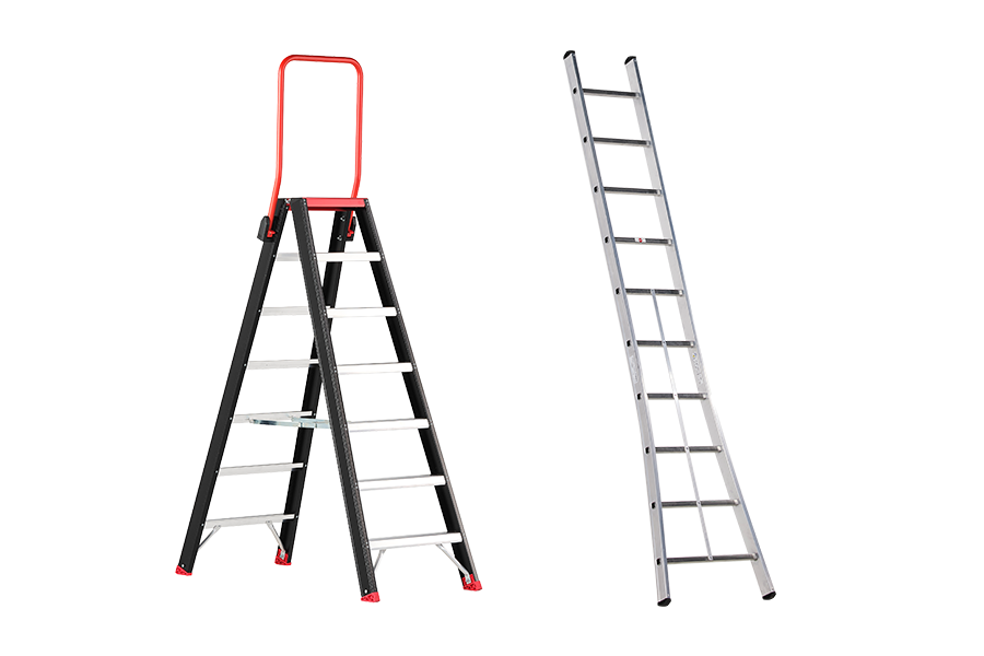 Huur trappen en ladders in de regio Assen, Groningen en Drenthe voor veilig werken op hoogte